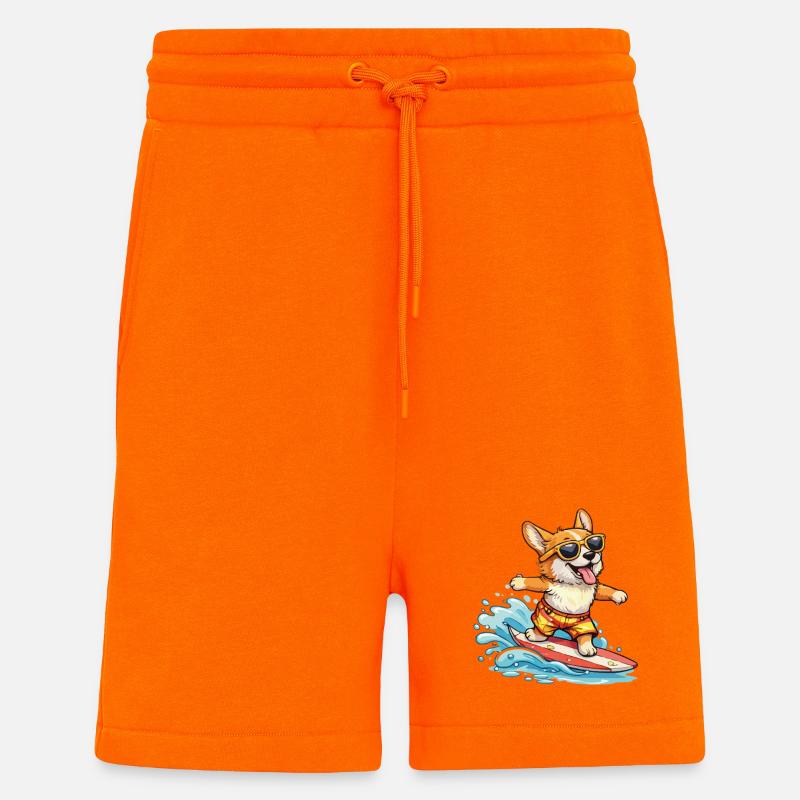 Corgi Surf-Sommerbrille - Shorts - made by SPREAD - SUNSET ORANGE