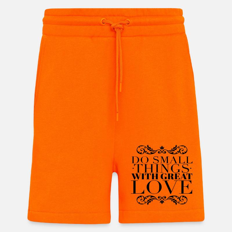 Petite Chose : Citation d’Amour Formidable - Short bio décontracté fabriqué en UE - SUNSET ORANGE