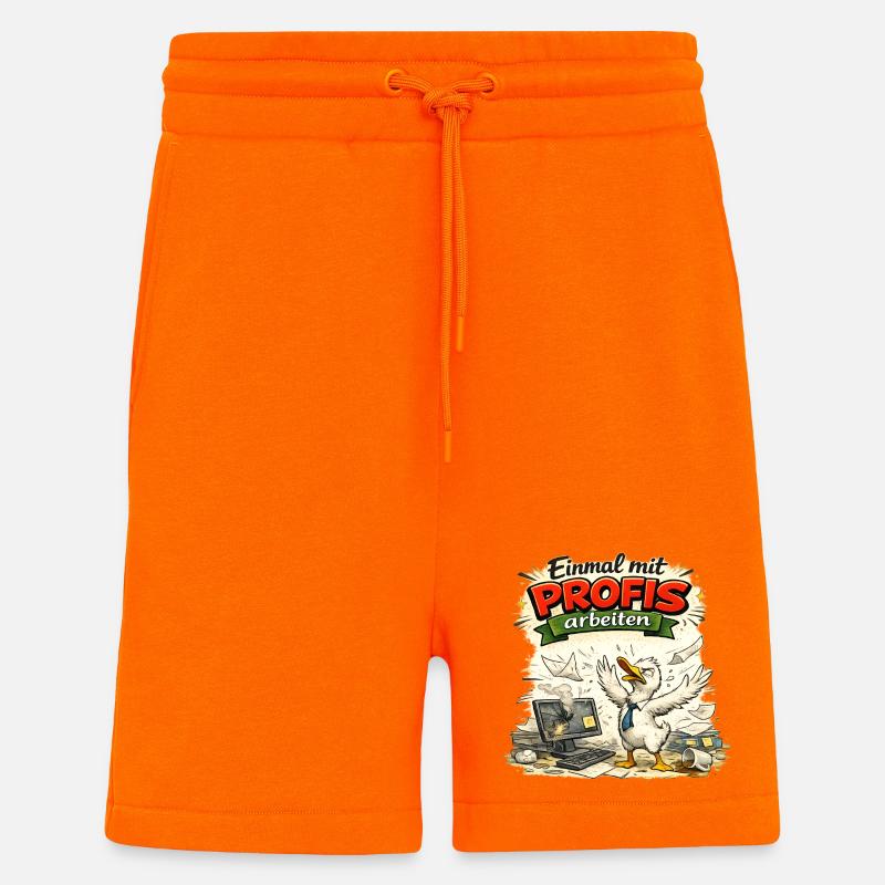 Einmal mit Profis arbeiten - Arbeit - Shorts - made by SPREAD - SUNSET ORANGE