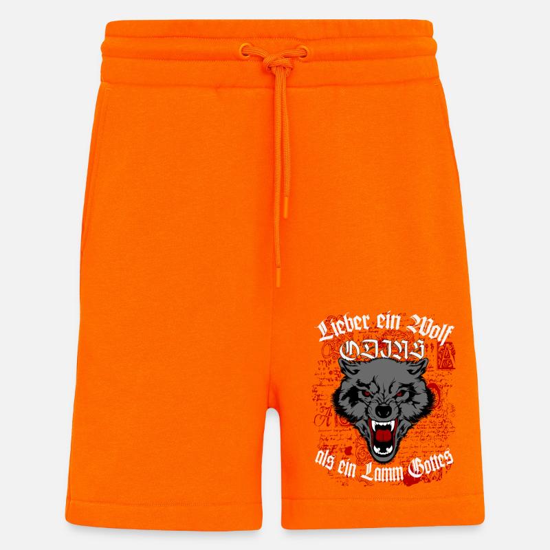 Wikinger Wolf Odins - Shorts - made by SPREAD - SUNSET ORANGE