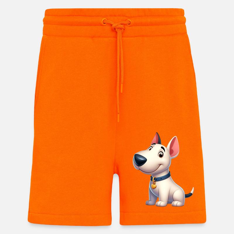 bull terrier 5 - Short bio décontracté fabriqué en UE - SUNSET ORANGE