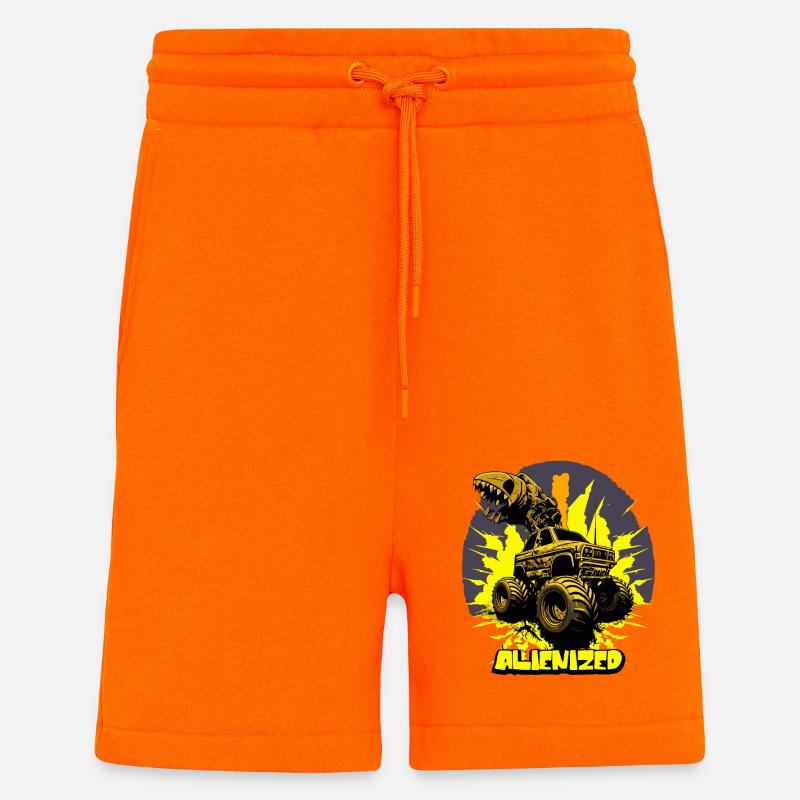Monstertruck mit Alien-Greifarm mit Explosion - Shorts - made by SPREAD - SUNSET ORANGE