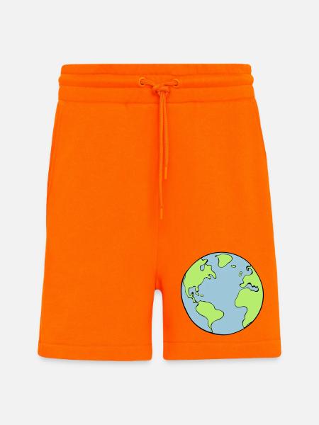 earth - Shorts - made by SPREAD - SUNSET ORANGE