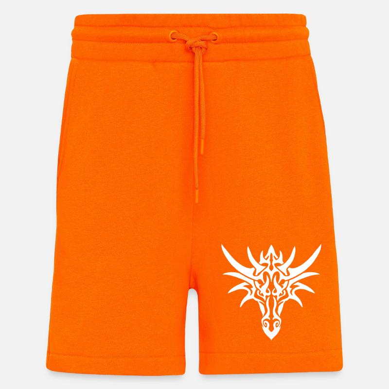 Stammesweißer Drache - Shorts - made by SPREAD - SUNSET ORANGE