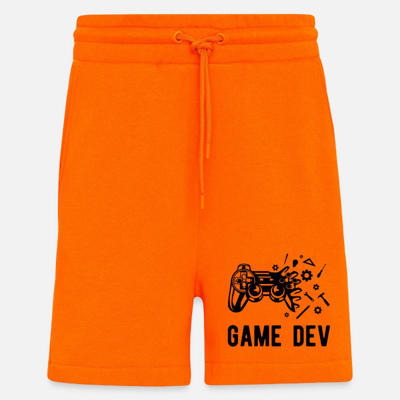 Game Dev - Short bio décontracté fabriqué en UE - SUNSET ORANGE