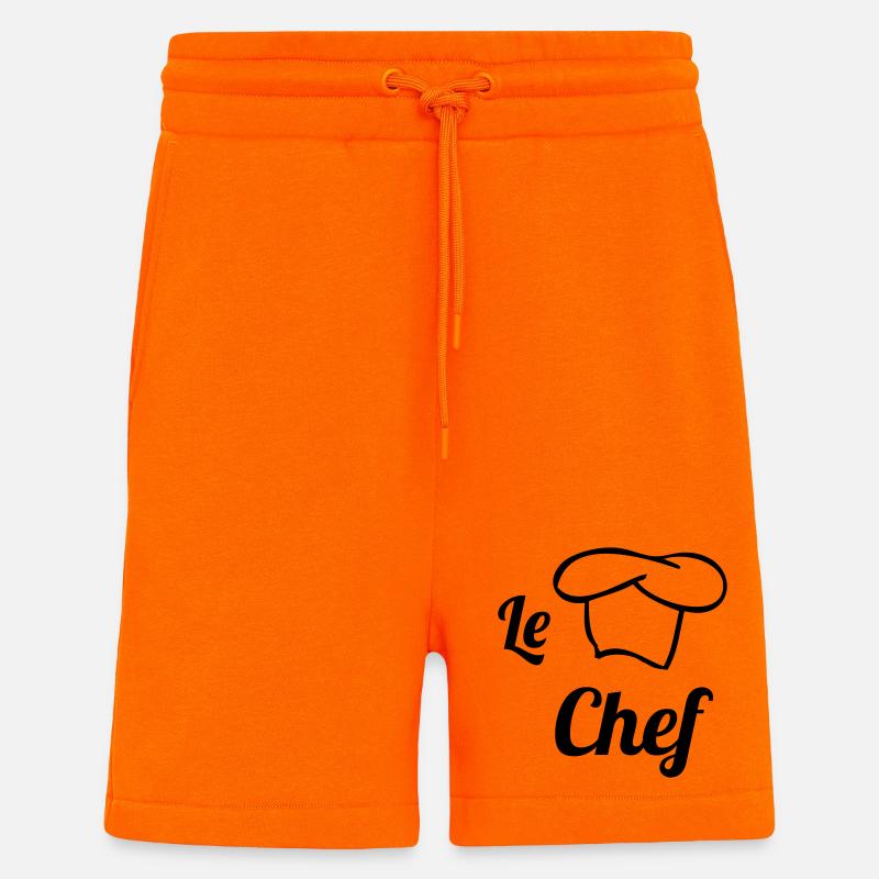 Le Chef - Short bio décontracté fabriqué en UE - SUNSET ORANGE