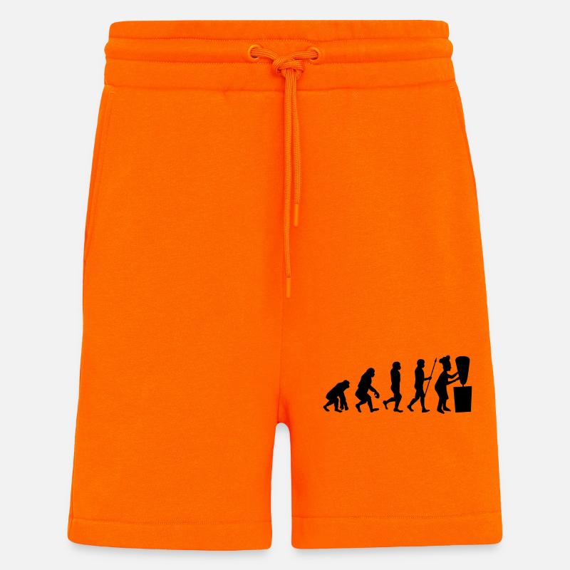 Brochette brochette brochette kebab Evolution - Short bio décontracté fabriqué en UE - SUNSET ORANGE