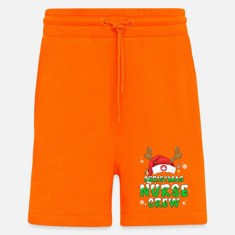 Noël de l’équipe d’infirmières - Short bio décontracté fabriqué en UE - SUNSET ORANGE