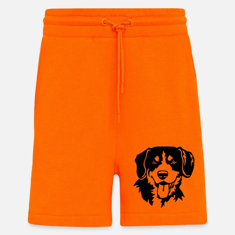 Entlebucher Sennenhund Kopf - Shorts - made by SPREAD - SUNSET ORANGE