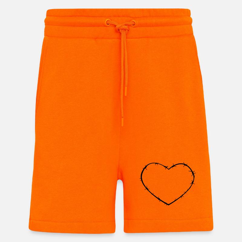 Stacheldraht-Herz - Shorts - made by SPREAD - SUNSET ORANGE
