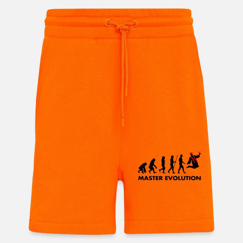 Master Evolution Prüfung Bestanden Schulabschluss - Shorts - made by SPREAD - SUNSET ORANGE