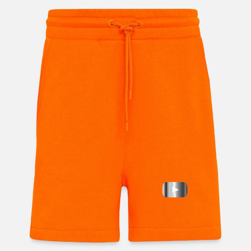 Silberner Play Button  - Shorts - made by SPREAD - SUNSET ORANGE