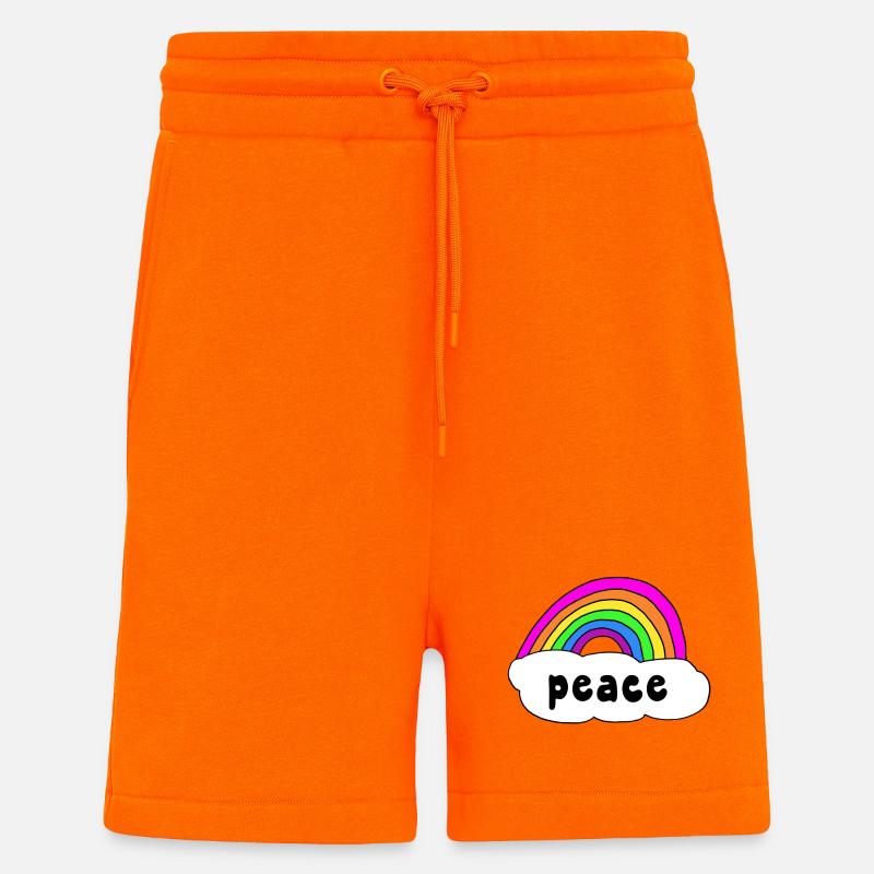 Frieden Peace Regenbogen Wolke - Shorts - made by SPREAD - SUNSET ORANGE