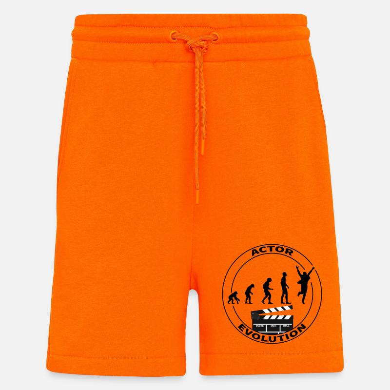 Cadeau d'interprète acteur d'évolution - Short bio décontracté fabriqué en UE - SUNSET ORANGE
