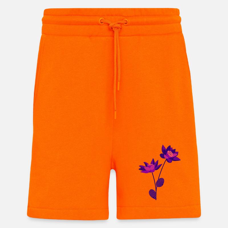 Fleur - Short bio décontracté fabriqué en UE - SUNSET ORANGE