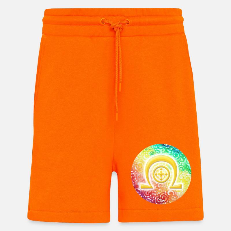 Regenbogen-Dimensionssymbol Heilung - Sonja Ariel - Shorts - made by SPREAD - SUNSET ORANGE