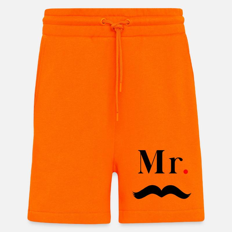 Herr Schwarzer Schnurrbart - Shorts - made by SPREAD - SUNSET ORANGE