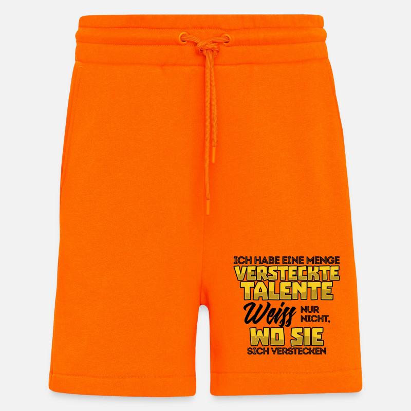 Lustig Witz Cool Statement - Shorts - made by SPREAD - SUNSET ORANGE