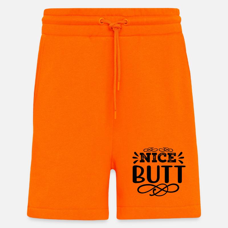 Nice Butt Frecher Spruch Design - Shorts - made by SPREAD - SUNSET ORANGE