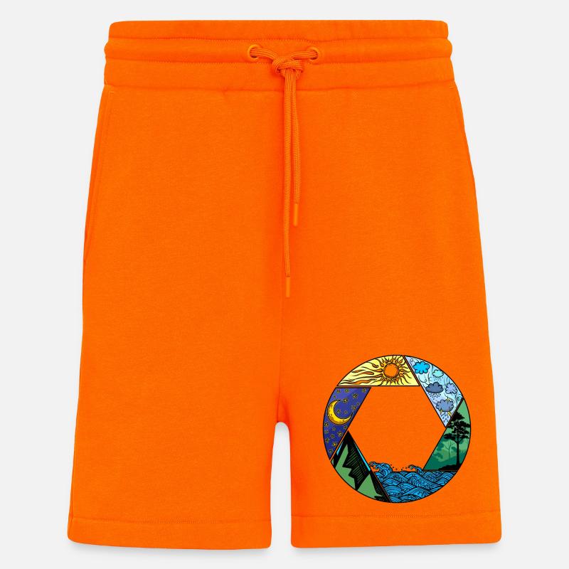 Mutter Natur Baum Umwelt - Shorts - made by SPREAD - SUNSET ORANGE