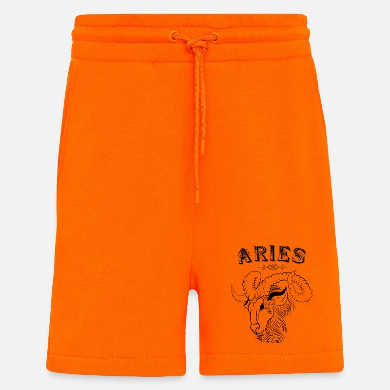 Aries Sternzeichen Widder - Shorts - made by SPREAD - SUNSET ORANGE