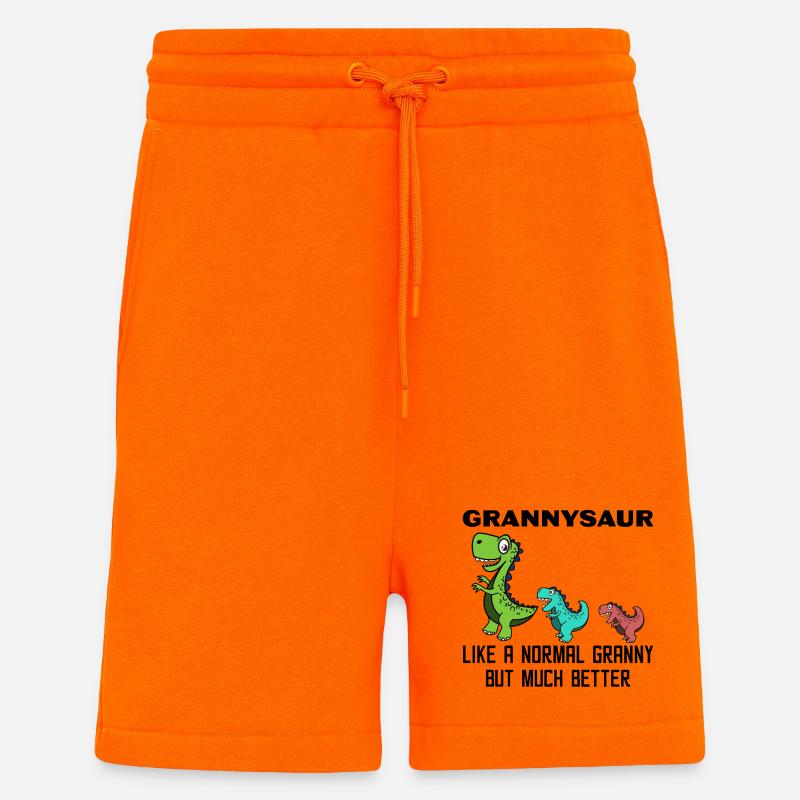 Lustig Großmutter Oma Dinosaurier Statement - Shorts - made by SPREAD - SUNSET ORANGE