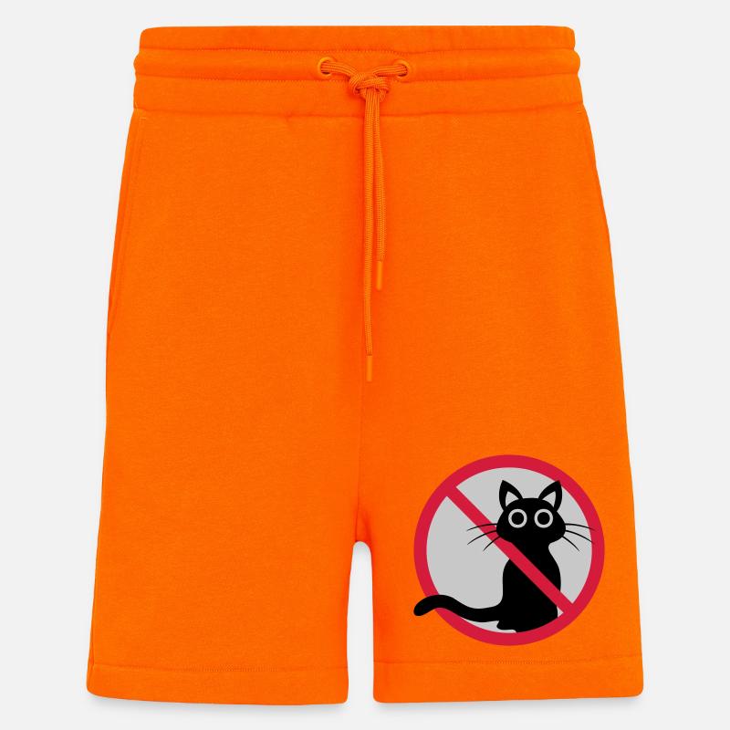 Katze verboten Schild - Shorts - made by SPREAD - SUNSET ORANGE