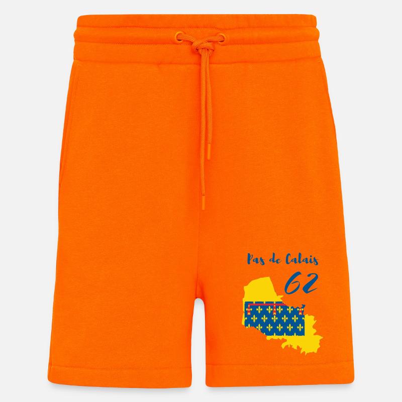 Pas de calais - Short bio décontracté fabriqué en UE - SUNSET ORANGE