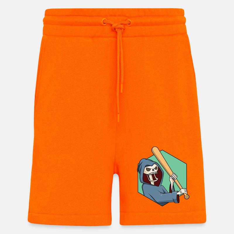 Sensenmann mit Baseballschläger - Shorts - made by SPREAD - SUNSET ORANGE