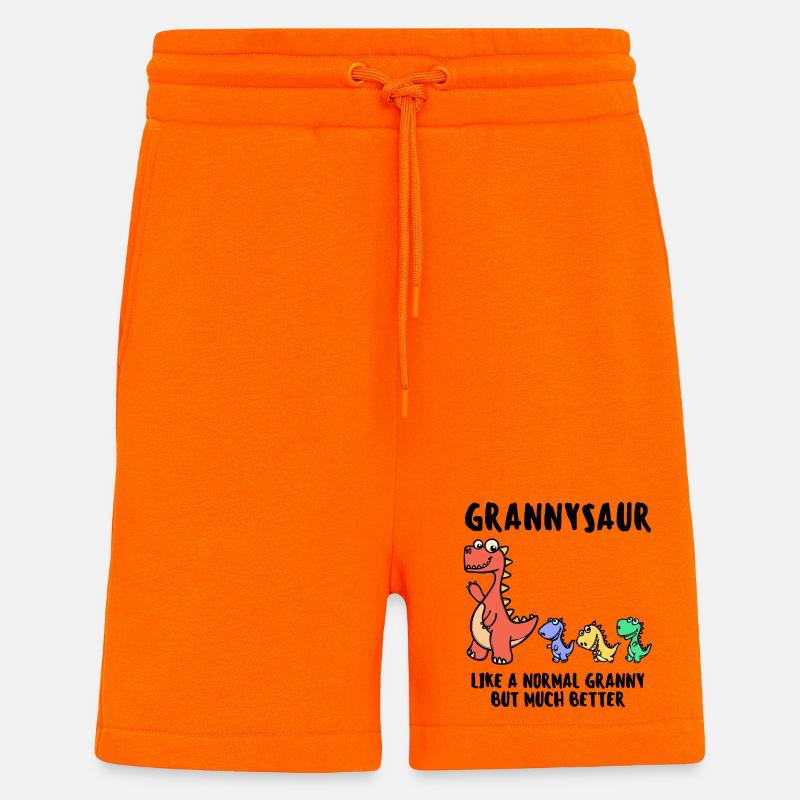 Oma Großmutter Dinosaurier Lustig Statement - Shorts - made by SPREAD - SUNSET ORANGE