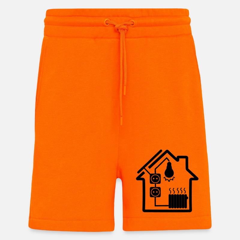 Haus mit Solarenergie - Shorts - made by SPREAD - SUNSET ORANGE