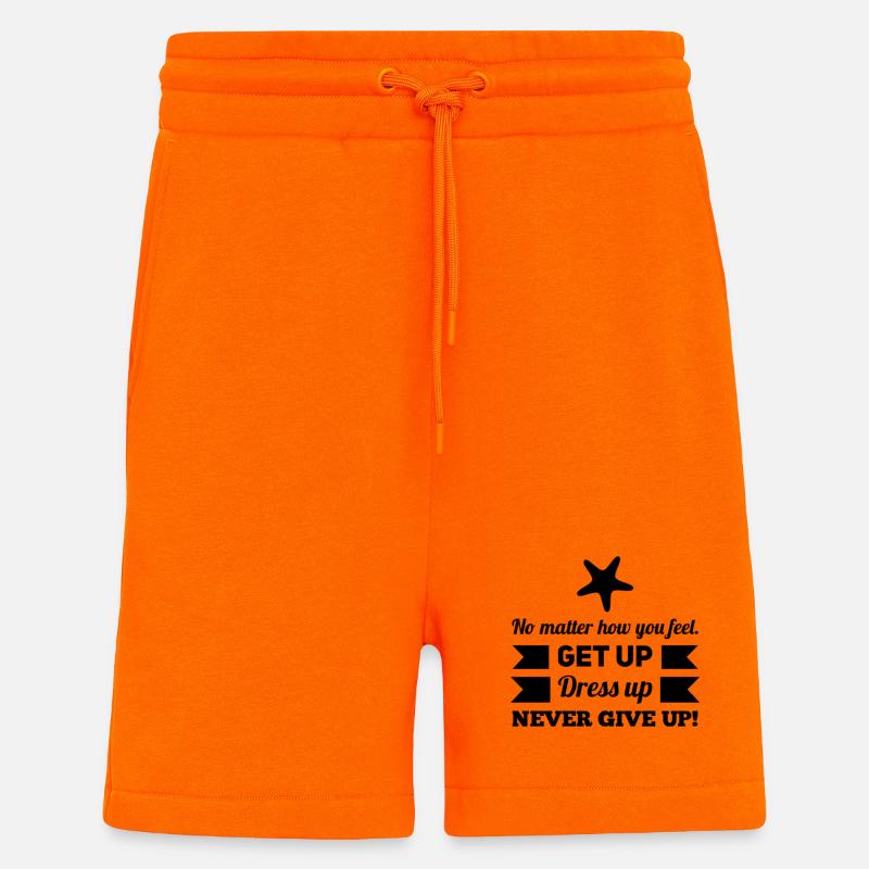 Abstract Monochrome Geometric Pattern - Shorts - made by SPREAD - SUNSET ORANGE