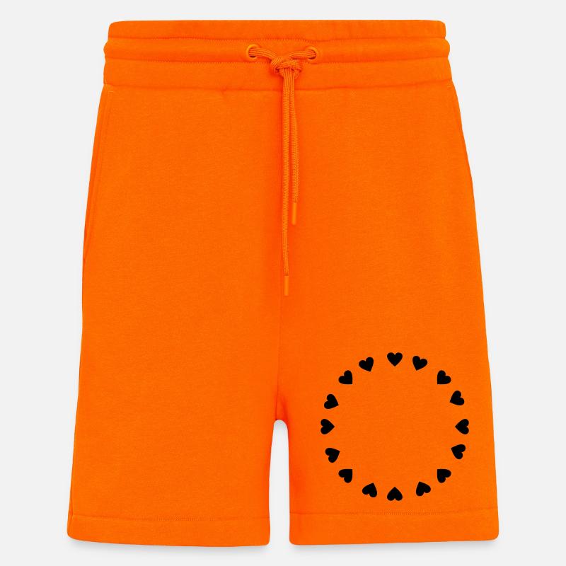 Cercle des cœurs - Short bio décontracté fabriqué en UE - SUNSET ORANGE