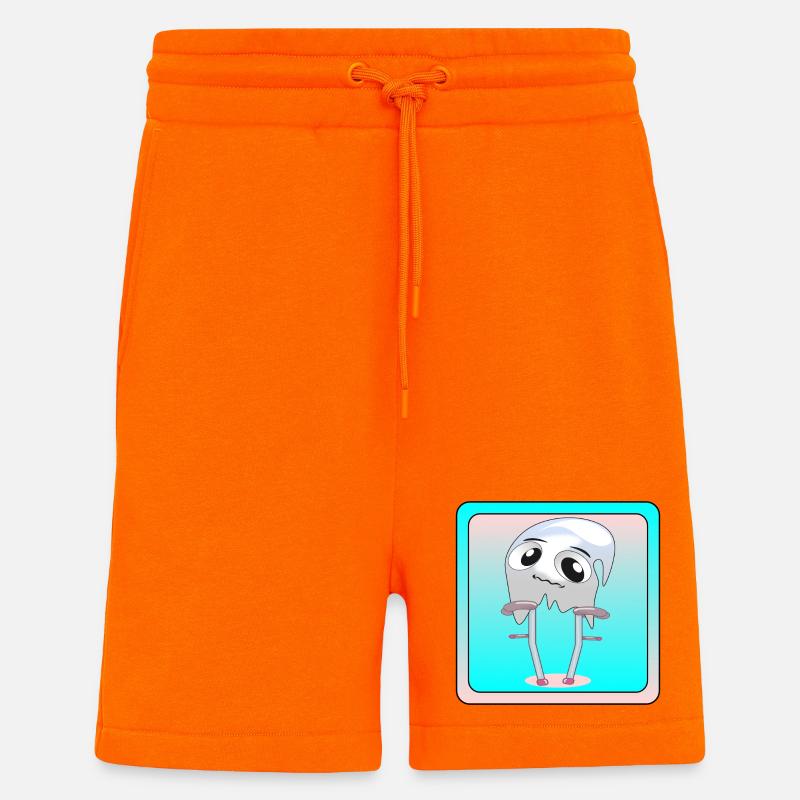 ESPRITS AVEC BÉQUILLES - MARCHEUR - GUÉRISON - Short bio décontracté fabriqué en UE - SUNSET ORANGE