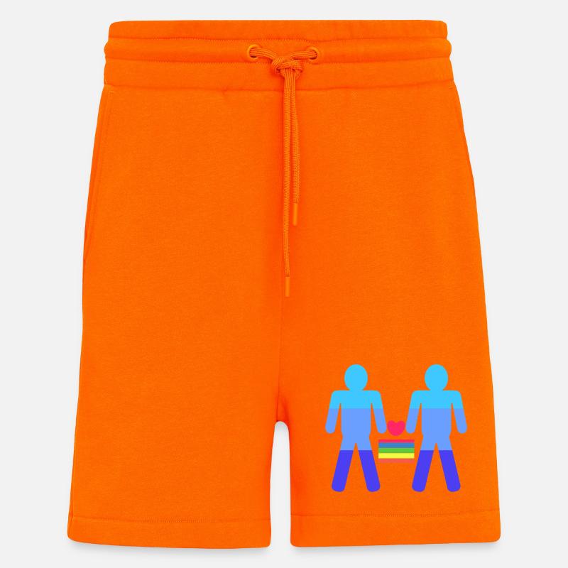 Herz Lgbt Gleichgeschlechtliche Ehe Regenbogen - Shorts - made by SPREAD - SUNSET ORANGE