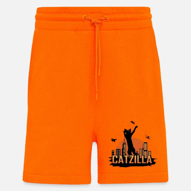 Catzilla - Short bio décontracté fabriqué en UE - SUNSET ORANGE