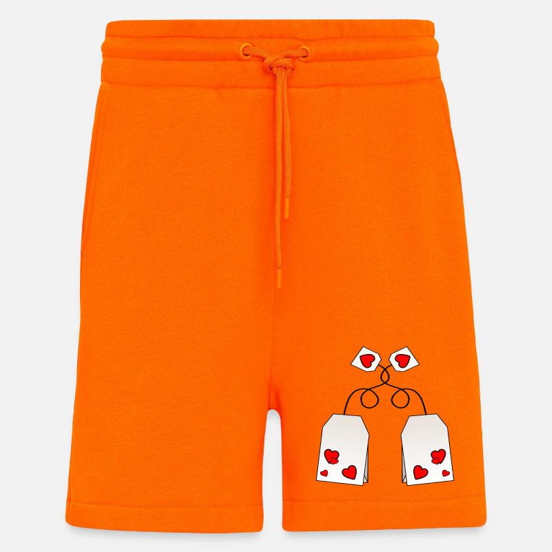 Thé de la Saint-Valentin - Short bio décontracté fabriqué en UE - SUNSET ORANGE