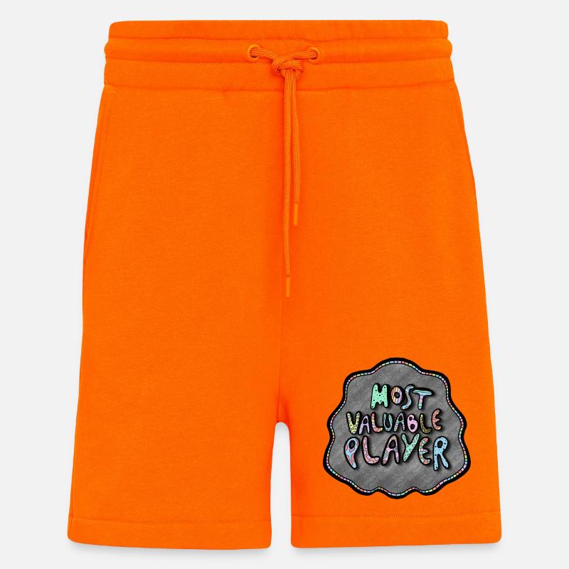 Most Valuable Player Doodle - Shorts - made by SPREAD - SUNSET ORANGE
