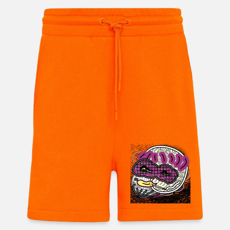 Comic man - Shorts - made by SPREAD - SUNSET ORANGE