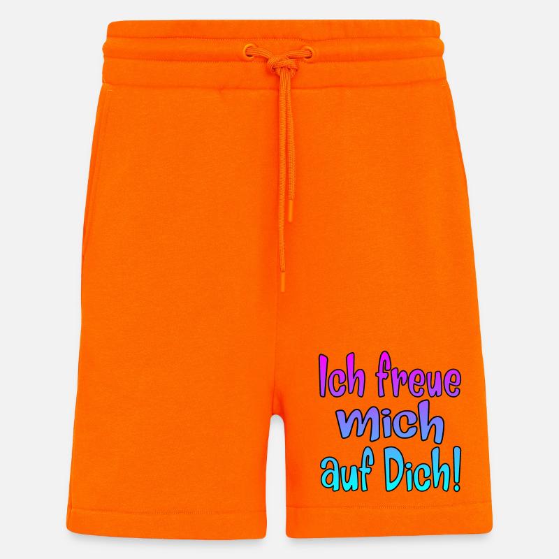 Ich freue mich auf Dich - SPRÜCHE - Shorts - made by SPREAD - SUNSET ORANGE