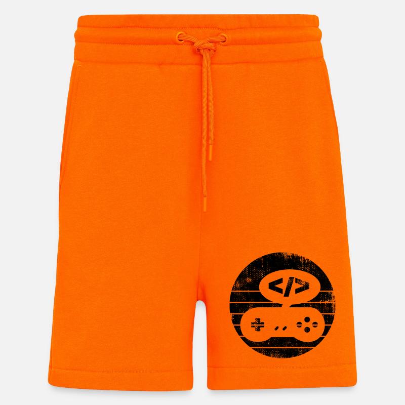 Programmeur de jeux vidéo - Short bio décontracté fabriqué en UE - SUNSET ORANGE