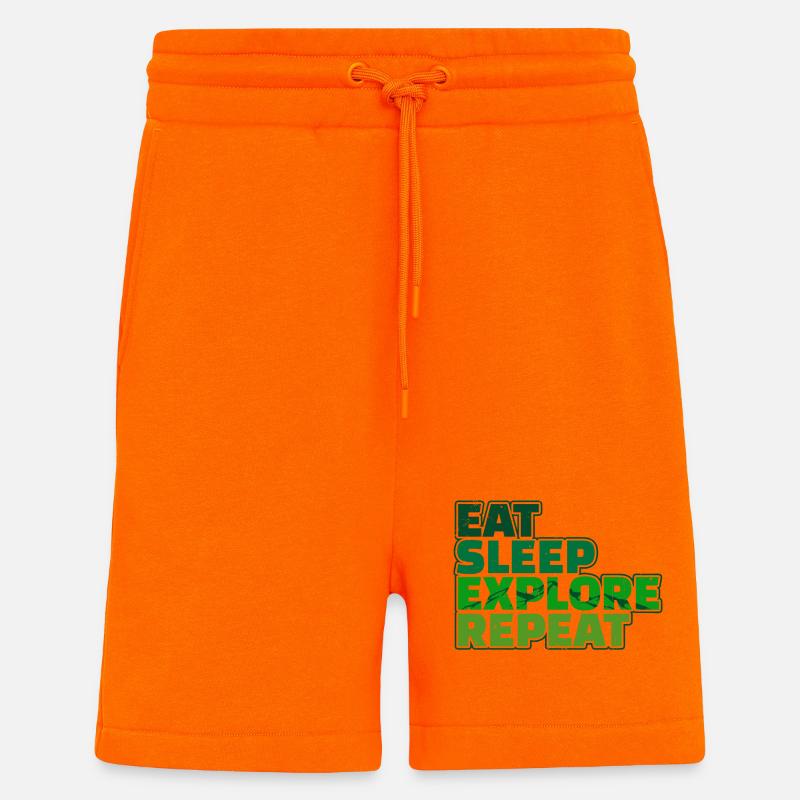 Wandern Bergsteigen Statement Wanderer Wanderwege - Shorts - made by SPREAD - SUNSET ORANGE