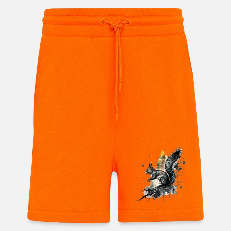 Wildtierkunst mit Wasserfarben-Effekt - Shorts - made by SPREAD - SUNSET ORANGE