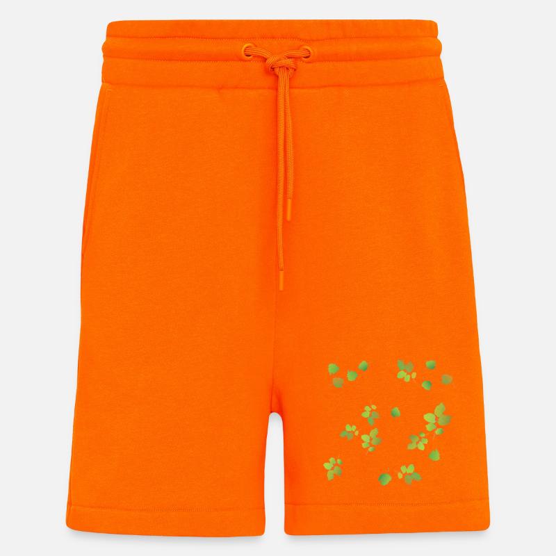 Spring Leaves Pattern - Shorts - made by SPREAD - SUNSET ORANGE