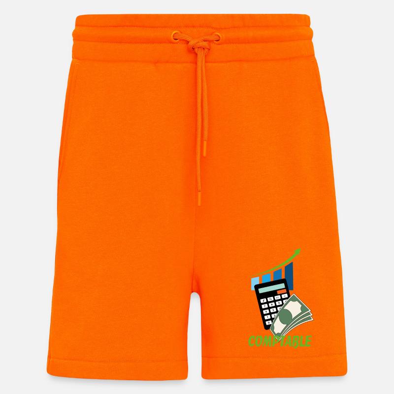 Comptable - Short bio décontracté fabriqué en UE - SUNSET ORANGE