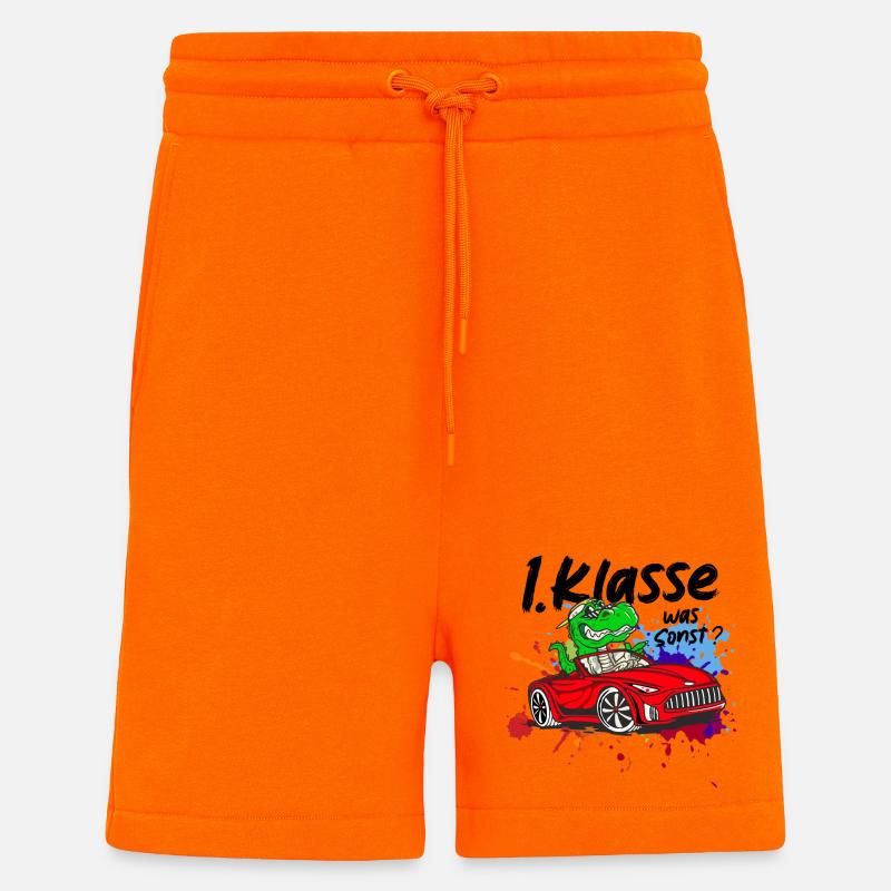 Schulkind Einschulung 2026 1. Klasse Geschenk - Shorts - made by SPREAD - SUNSET ORANGE