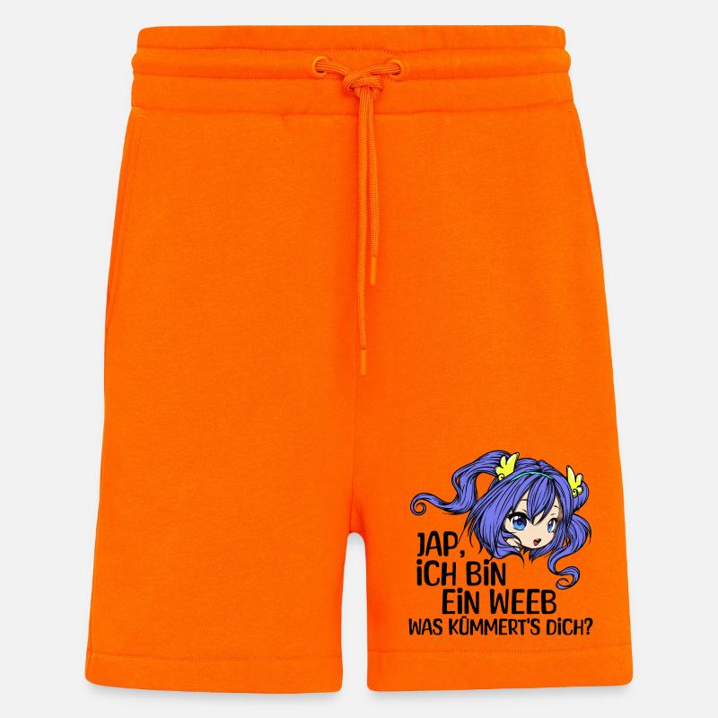 Comic Mädchen Anime Mangastyle Manga Statement - Shorts - made by SPREAD - SUNSET ORANGE