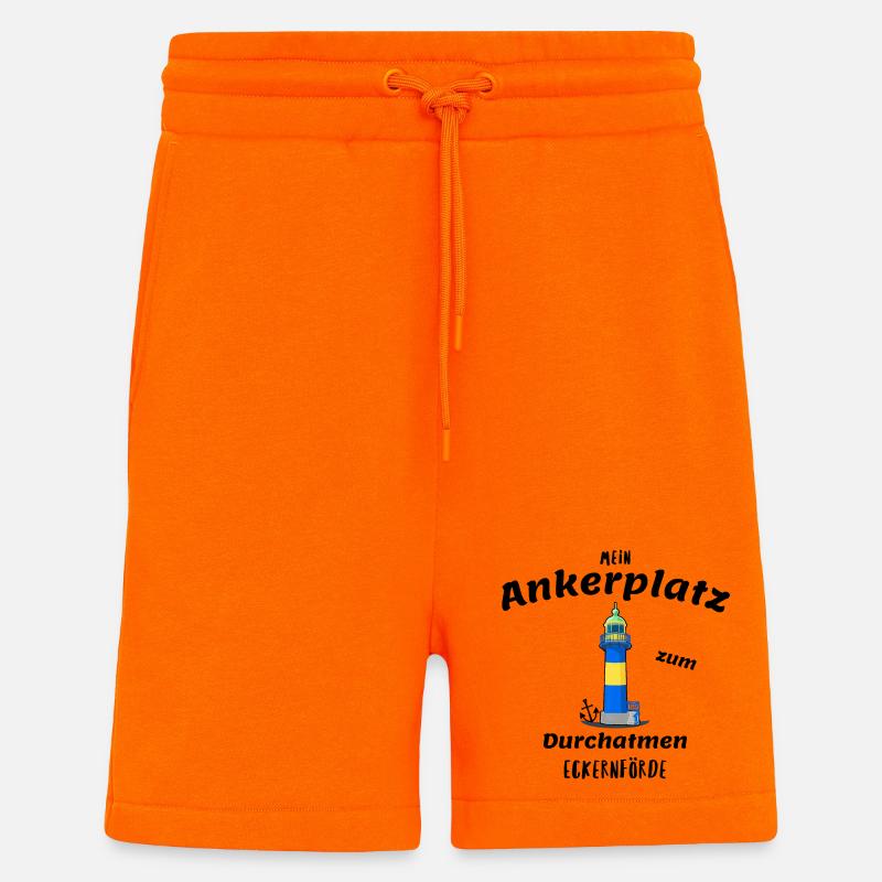 Alter Leuchtturm Eckernförde, Ankerplatz - Shorts - made by SPREAD - SUNSET ORANGE