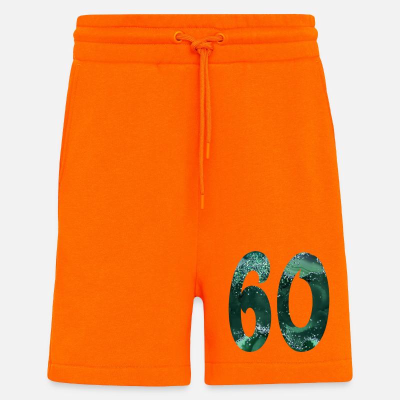 Numéro 60 - 60e anniversaire - Short bio décontracté fabriqué en UE - SUNSET ORANGE