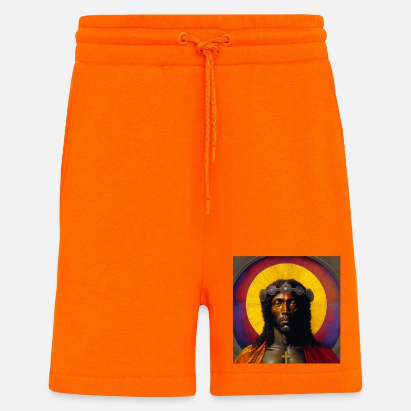 Schwarzer Jesus 01 - Shorts - made by SPREAD - SUNSET ORANGE